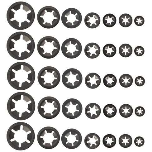 210pcs Bearing Clamp Retaining Ring Locking Fastener Bearing Clamp Washer Clip Ring Speeds Clips Washers Locking Retaining Washer Clip Washers in Saudi Arabia