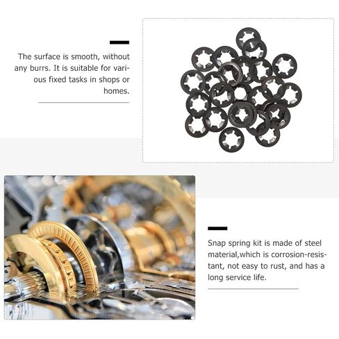 210pcs Bearing Clamp Retaining Ring Locking Fastener Bearing Clamp Washer Clip Ring Speeds Clips Washers Locking Retaining Washer Clip Washers in Saudi Arabia