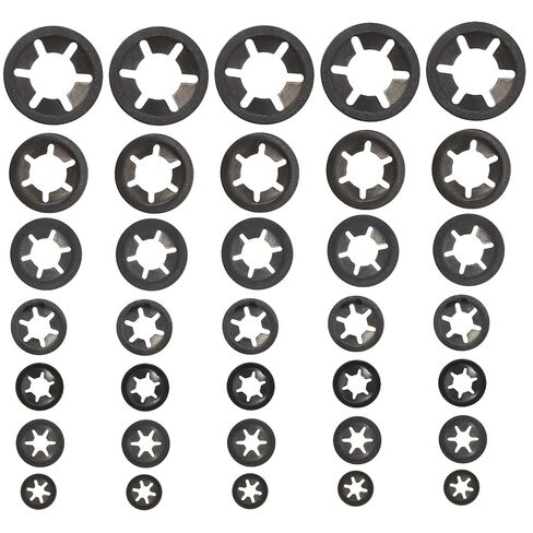 210pcs Bearing Clamp Retaining Ring Locking Fastener Bearing Clamp Washer Clip Ring Speeds Clips Washers Locking Retaining Washer Clip Washers in Saudi Arabia
