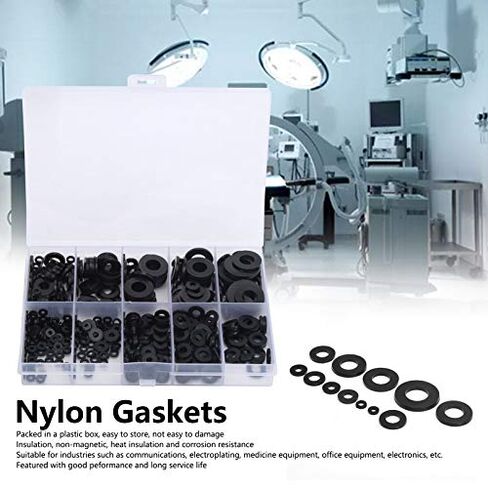 500Pcs Black Nylon Washers Gaskets Set M2 M2.5 M3 M4 M5 M6 M8 M10, Gasket Retaining Ring in Saudi Arabia
