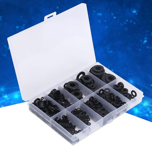 500Pcs Black Nylon Washers Gaskets Set M2 M2.5 M3 M4 M5 M6 M8 M10, Gasket Retaining Ring in Saudi Arabia