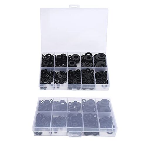 500Pcs Black Nylon Washers Gaskets Set M2 M2.5 M3 M4 M5 M6 M8 M10, Gasket Retaining Ring in Saudi Arabia