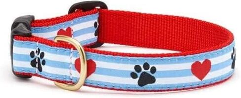 Up Country Pawprint Stripe Dog Collar (Small 9-15" Wide 1") in Kuwait
