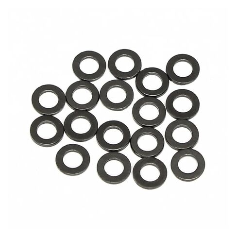 MIUYTRN 50 قطعة M19 نايلون جرافيت غسالة مسطحة غسالات بلاستيكية حشية رفيعة للغاية عالية الجودة مقاومة لدرجات الحرارة العالية أسود cuicui (19 مم × 25.7 مم × 0.8 مم) in Kuwait