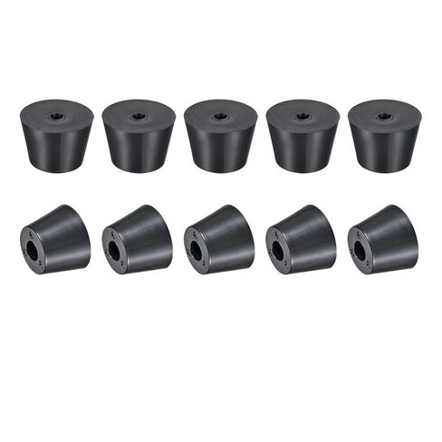 MIUYTRN 20 قطعة 0.79 بوصة ارتفاع × 1.14 بوصة عرض أقدام مطاطية مع غسالة من الفولاذ المقاوم للصدأ ومسامير للأثاث والأجهزة والإلكترونيات cuicui in Kuwait