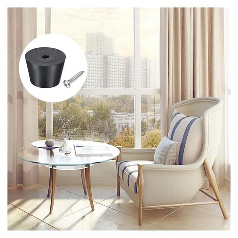 MIUYTRN 20 قطعة 0.79 بوصة ارتفاع × 1.14 بوصة عرض أقدام مطاطية مع غسالة من الفولاذ المقاوم للصدأ ومسامير للأثاث والأجهزة والإلكترونيات cuicui in Kuwait