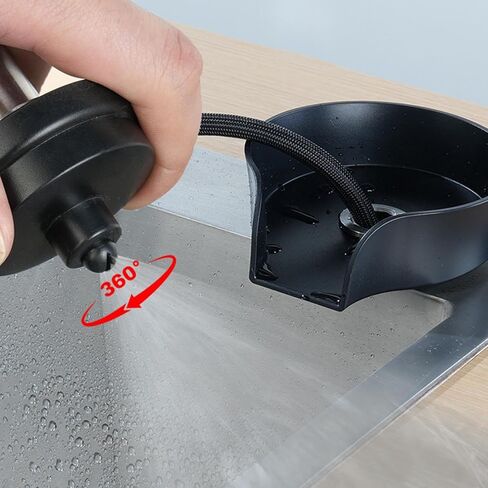 SOONHUA Kitchen Sink Glass Rinser, Pull-Out Spray Head Cup and Bottle Cleaner with Universal Quick Adapters for Fast Rinsing Wine Glasses, Mugs & Jars, Heavy-Duty Chrome Finish in Saudi Arabia