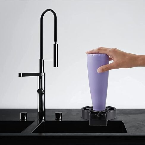 Kitchen Sink Glass Rinser, Bottle Cup Washer Cleaner Accessories Specially Designed for Kitchen Bar, Powerful Automatic Flushing Device, Matte Black in Saudi Arabia
