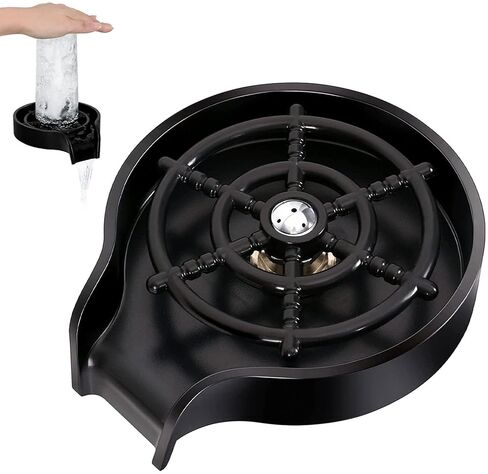 Kitchen Sink Glass Rinser, Bottle Cup Washer Cleaner Accessories Specially Designed for Kitchen Bar, Powerful Automatic Flushing Device, Matte Black in Saudi Arabia