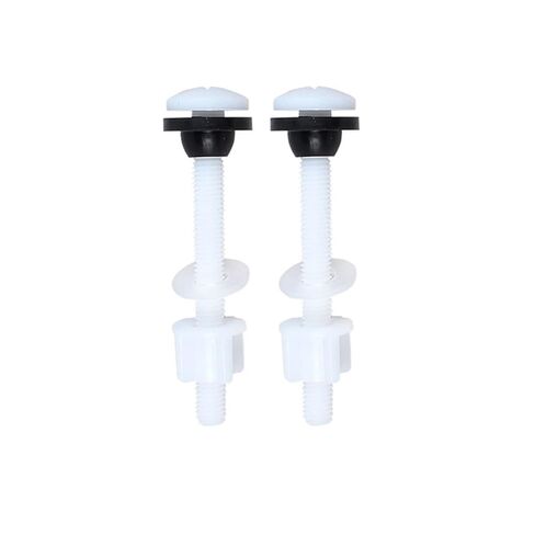 Toilet Seat Replacement, Plastic Toilet Seat Hinge Bolts Nuts Washers, Universal Water Tank Fixing Accessories Easy to Use (2PCS Toilet Seat Bolts) in Kuwait