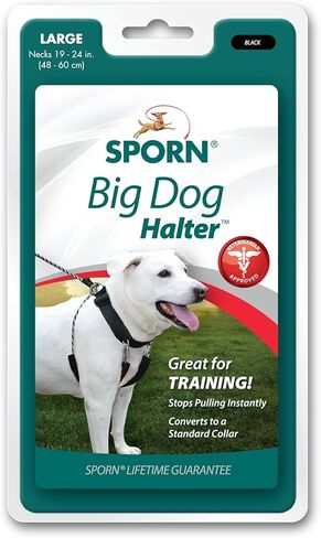 Sporn Big Dog Halter No Pull Harness Medium Size Dog, Black No Pull Dog Harness Medium Sized Dog, with Padded Neoprene Sleeves Dog Harness No Pull, Provides for All Standard Breeds in Kuwait