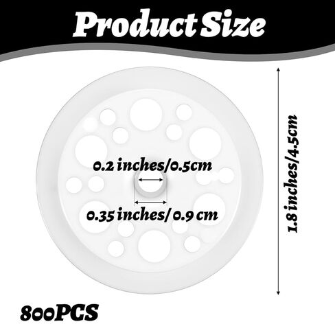 1.77 Inch/45 mm White Plastic Washers Foam Board Insulation Load Spreading Polypropylene Washers for Fixing and Supporting Rigid Foam Spreading for Screws Nail (800 Pcs) in Kuwait