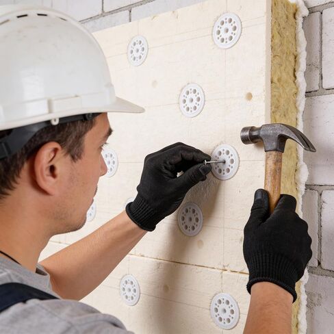 1.77 Inch/45 mm White Plastic Washers Foam Board Insulation Load Spreading Polypropylene Washers for Fixing and Supporting Rigid Foam Spreading for Screws Nail (800 Pcs) in Kuwait