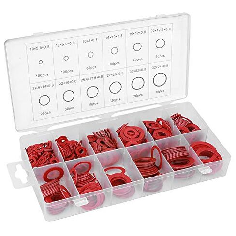 600pcs Red Vulcanised Fibre Washer, Strong Prevention, 160pcs: 10x5x0.8mm, Easy to Identify, Application: Applicable to All Kinds of Transformer in Saudi Arabia