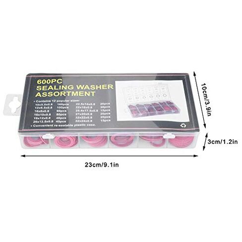 600pcs Red Vulcanised Fibre Washer, Strong Prevention, 160pcs: 10x5x0.8mm, Easy to Identify, Application: Applicable to All Kinds of Transformer in Saudi Arabia