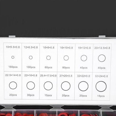 600pcs Red Vulcanised Fibre Washer, Strong Prevention, 160pcs: 10x5x0.8mm, Easy to Identify, Application: Applicable to All Kinds of Transformer in Saudi Arabia