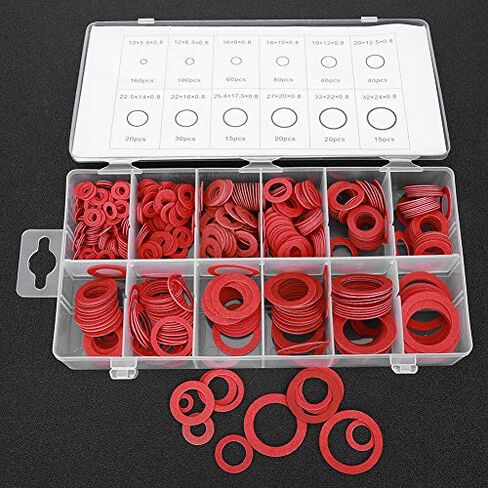 600pcs Red Vulcanised Fibre Washer, Strong Prevention, 160pcs: 10x5x0.8mm, Easy to Identify, Application: Applicable to All Kinds of Transformer in Saudi Arabia