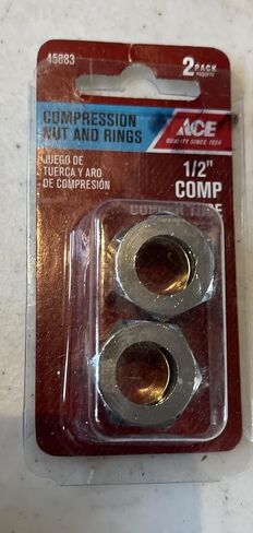 [2 Pack]Krixis Compression Nuts And Rings 1/2" Compression Copper Tube #45883 in Saudi Arabia