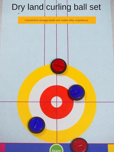 Curling Zone – Indoor Operated Curling Set – Fun Family Game for Kids and Adults – 8 Curling Stones and Floor Mat – Olympic Sport Party Game Equipment – Age 3+ in Kuwait