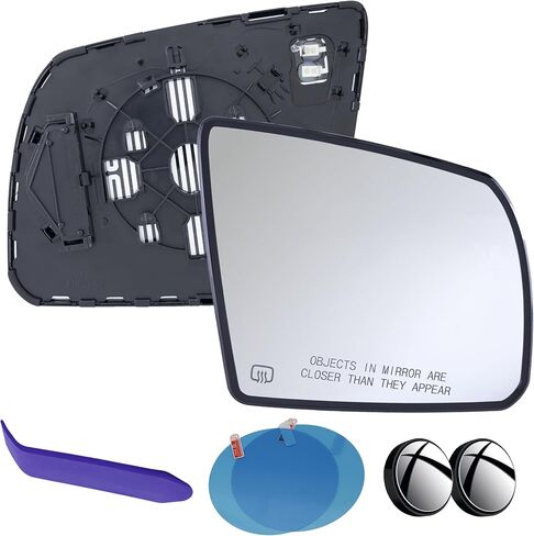 EAP Passenger Side Mirror Glass Compatible with Toyota Tundra 2007-2021, Toyota Sequoia 2008-2022, Heated with Blind Spot with Turn Signal Without Auto Dimming 879030C130 in Kuwait