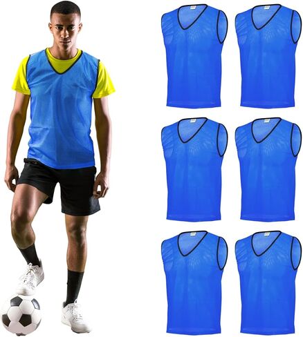 GSi Sports Pinnies – Packs of 6 or 12 – Free Size – Mesh Training Vests for Soccer, Basketball – 5 Color Options in Saudi Arabia