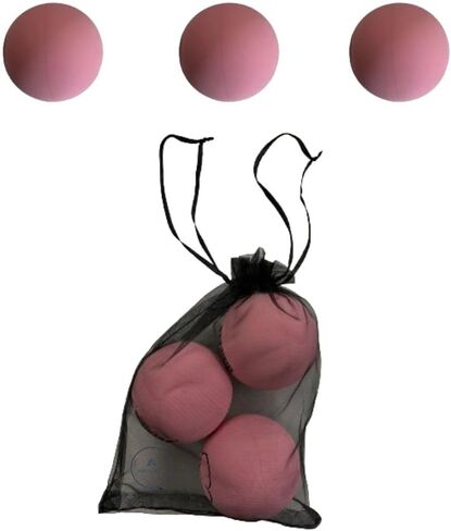 كرات يد مطاطية ملونة من Sky Bounce لكرة اليد الترفيهية، وكرة العصا، وكرة المضرب، والالتقاط، والجلب، وألعاب الكلاب والعديد من الألعاب الأخرى، 2 1/4 بوصة، وردي، 3 قطع مع حقيبة AHSR in Kuwait