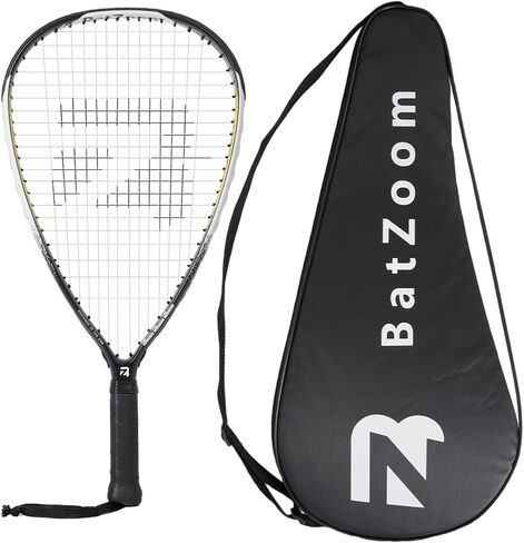 BatZoom Racquetball Racket with Cover, One-Piece Construction and Lightweight Design for Enhanced Control & Power - Perfect for Beginners and Intermediate Players in Saudi Arabia