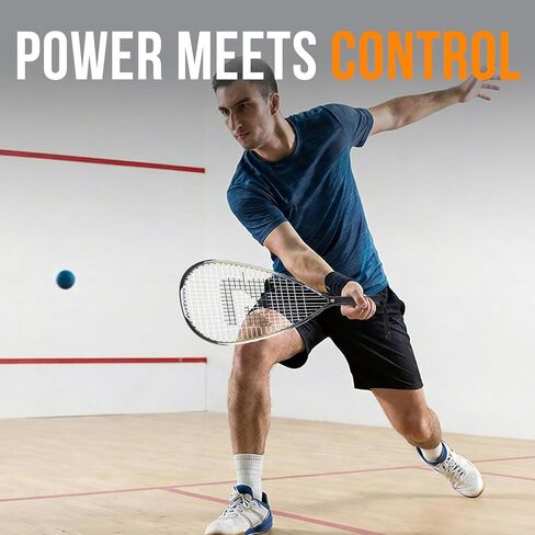 BatZoom Racquetball Racket with Cover, One-Piece Construction and Lightweight Design for Enhanced Control & Power - Perfect for Beginners and Intermediate Players in Saudi Arabia
