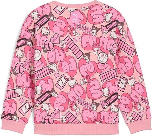 PUMA Kids Girls X Hello Kitty Relaxed Graphic Crew Neck Sweatshirt Casual - Pink in Saudi Arabia