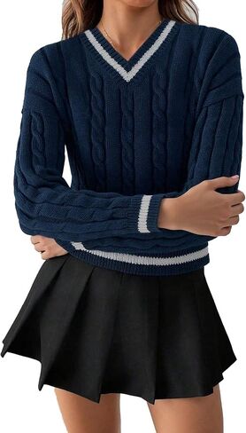 1 pcs Girls Teenager Knit Sweater, Winter Warm Fashion Pullover for Teen Girls, Soft Casual Tops in Saudi Arabia