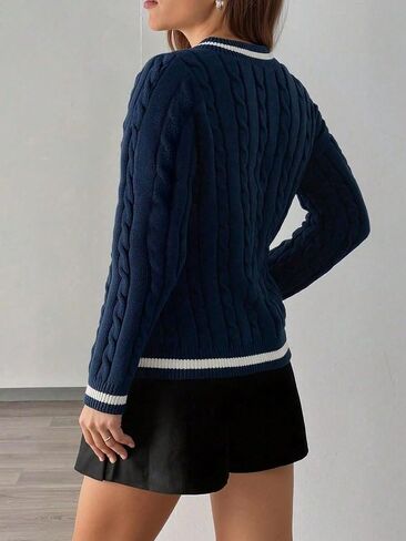 1 pcs Girls Teenager Knit Sweater, Winter Warm Fashion Pullover for Teen Girls, Soft Casual Tops in Saudi Arabia