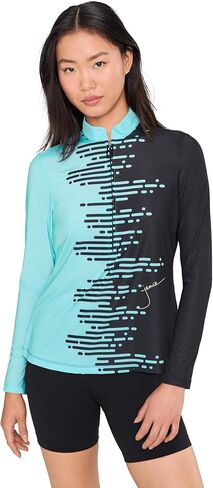 Jamie Sadock womens Sunsense Positive Negative Long Sleeve Quarter Zip in Saudi Arabia