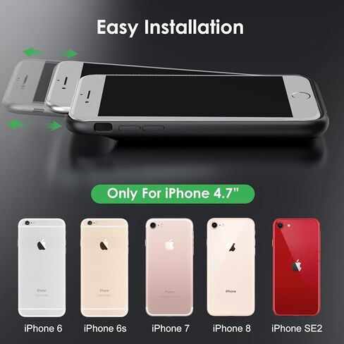 علبة البطارية لـ iPhone 6/6S/7/8/SE (2022/2020) (6.1 بوصة) ، [2024 تم ترقيتها] غطاء حالة الشحن الموسع 7000 مللي أمبير في الساعة لجهاز iPhone 8 ، iPhone 7 ، iPhone 6/6S ، حالة شاحن iPhone SE (أحمر) in Kuwait