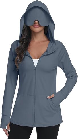 SeSe Code UPF 50+ Hoodie With Eye Mask Womens Zip Up Travel Jackets Sleep Sun Protection Shirts Pockets Outdoor Nap in Saudi Arabia