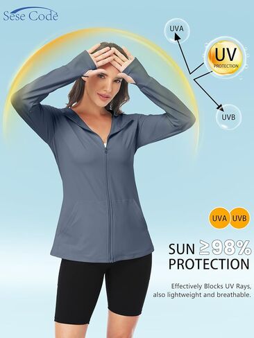 SeSe Code UPF 50+ Hoodie With Eye Mask Womens Zip Up Travel Jackets Sleep Sun Protection Shirts Pockets Outdoor Nap in Saudi Arabia