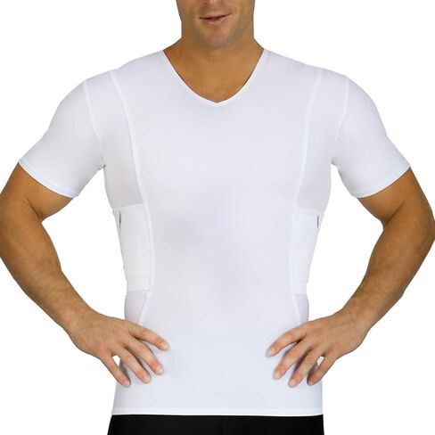 Concealment Compression V-Neck Shirt w/Built-in Holster for Daily Training Home Defense MGV017 in Saudi Arabia