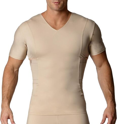 Concealment Compression V-Neck Shirt w/Built-in Holster for Daily Training Home Defense MGV017 in Saudi Arabia