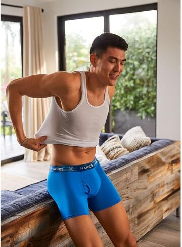 Hanes Men's Tank Top Undershirt Pack, Moisture-Wicking Cotton Ribbed Tanks for Men, Multi-Pack, White or Black/Gray - White - 6 Pack in Saudi Arabia