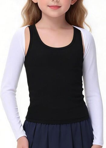 أكمام ذراع للأطفال، أكمام ذراع شال تبريد للأشعة فوق البنفسجية للرياضات الشبابية، سترة باليه للفتيات (K506) in Kuwait