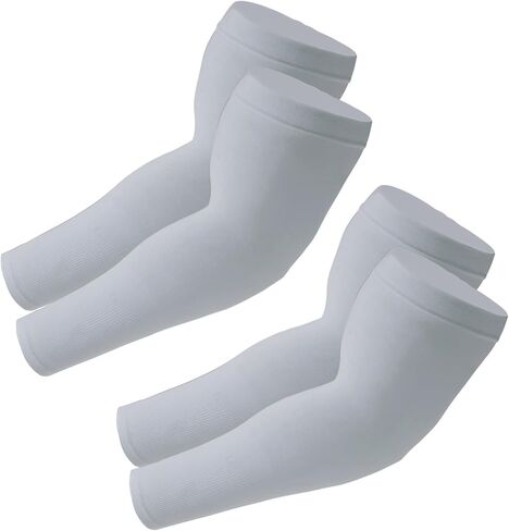 SHEVERCH 2 Pairs Plus Size Arm Sleeves Sun UV Protection Sports Cooling Compression Oversized Sleeves for Men Women in Saudi Arabia
