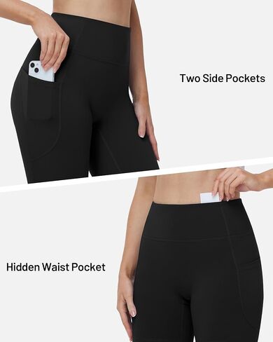 Runhit Women's Biker Shorts No Front Seam 4"/6"/8" High Waist Tummy Control Workout Yoga Gym Running Spandex Shorts Pockets in Saudi Arabia