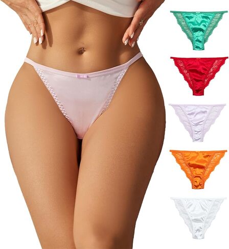 Women‘s Seamless No Show Underwear Low Rise Lace Bikini Panties Invisible Briefs Cotton Gusset Breathable for Leggings in Saudi Arabia