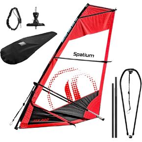 Spatium Paddleboard Sail Inflatable Windsurfing Board and Sail 5m²/6m² Inflatable Windsurf Sail with Sail Board for Newbie Friendly Windsurfer in Kuwait