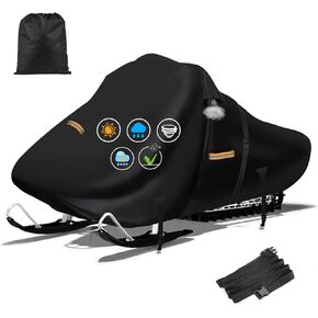 900D Snowmobile Cover, 130" L x 51" W x 48" H Upgraded Thicker Waterproof Oxford Cloth with Windproof Buckles Large Snow Mobile Cover for Skidoo,Arctic Cat,Pro RMK,Yamaha,Lynx,Camso,CFMOTO in Kuwait
