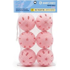 كرات بيسبول بلاستيكية من Bandit Sports Coach RAC Popper، مصنوعة من مواد مقاومة للصدمات والارتداد، كرات بيسبول مثالية للتدريب على البيسبول (6 عبوات) in Kuwait