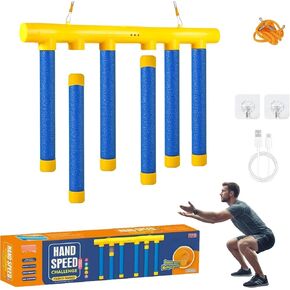 Reflex Drop Sticks Challenge, Falling Sticks Reaction Training Tool, Adjustable Speed Catching Sticks for Hand Eye Coordination & Reaction Time Boost in Adults in Kuwait