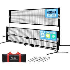 شبكة كرة الريشة المحمولة FDLS بطول 10 أقدام مع حقيبة حمل للاستخدام الداخلي والخارجي قابل للتعديل| إعداد سهل in Kuwait