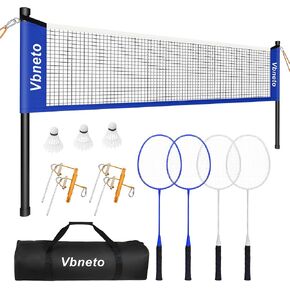 Badminton Set, Portable Outdoor Anti-Sag System – Official 20ft x 5ft Easy Setup Durable Net with 4 Rackets, 3 Shuttlecocks & Carry Bag for Backyard, Lawn or Beach Fun in Kuwait