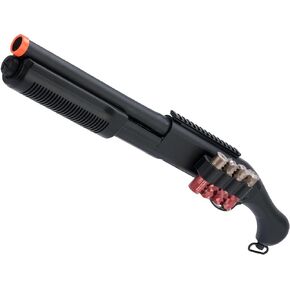 Evike Airsoft - CYMA Standard M870 3-Round Burst Multi-Airsoft Shotshell تحميل Airsoft Shotgun (الطراز: AOW-C قياسي/أسود) in Kuwait