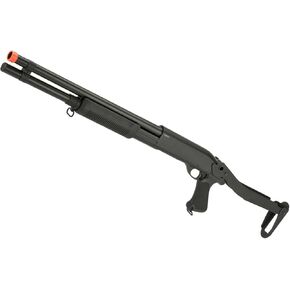 Evike Airsoft - CYMA Standard Metal M870 3-Round Burst Multi-Airsoft Shotshell تحميل Airsoft Shotgun (الطراز: معدن قابل للطي) - (PID: 63539) in Kuwait